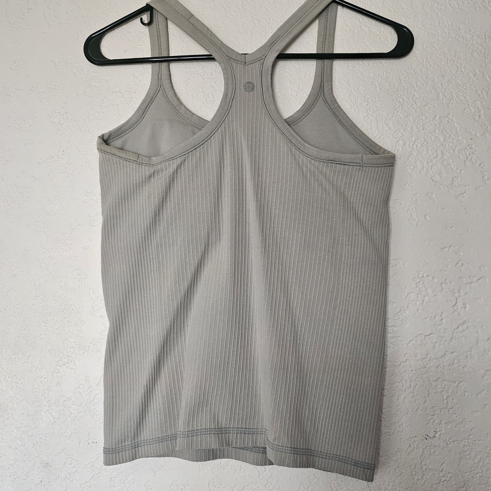Women's Lululemon Ribbed  Ebb to Street Tank Sage Green sz8